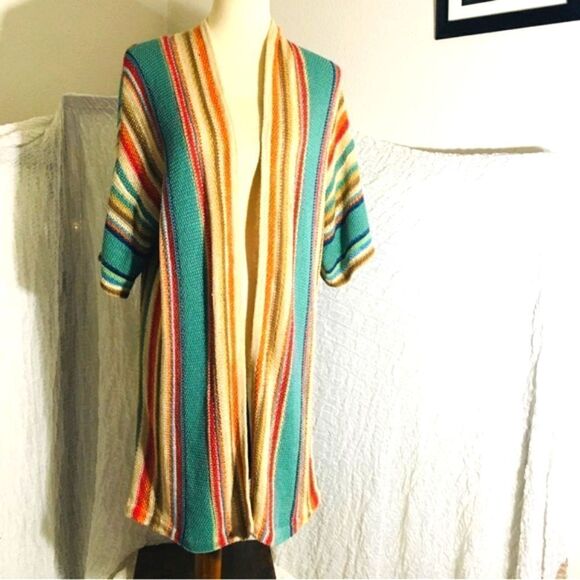 Lauren Ralph Lauren Boho Multi-colored Cardigan Size M - Picture 1 of 8